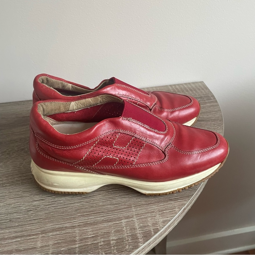Hogan Red Leather Interactive Sneakers - image 3
